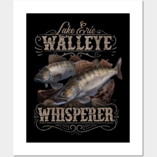 Lake Erie Walleye Whisperer Vintage Fishing Posters and Art